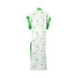 Kaftish Women s Green & White Kaftan, Free Size Online now