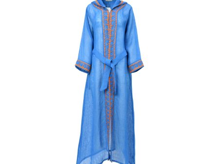 Kaftish Women s Blue Kaftan, Free Size For Discount