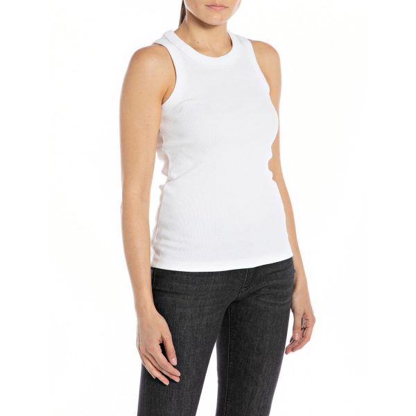 Replay Women s Slim fit Ribbed Sleeveless Top Sale