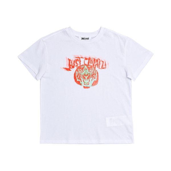 Just Cavalli Kids Boy s White Set of T-Shirt & Bermuda Sale