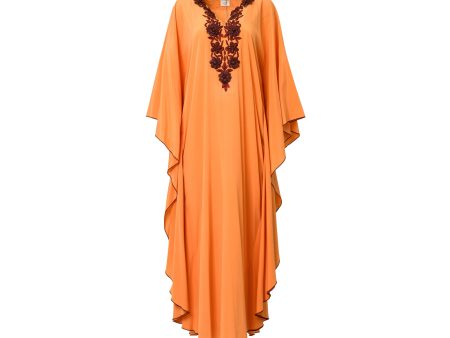 Mijade Fashion Women s Orange Kaftan, Free size For Discount