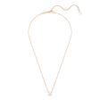 Swarovski Stilla necklace pendant Square cut, White, Rose gold-tone plated Fashion