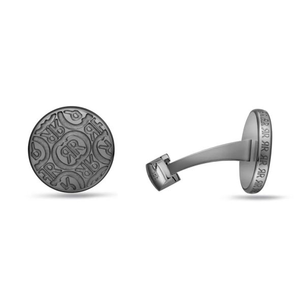 Cerruti Gents Stainless Steel IP Gun Cufflinks For Discount