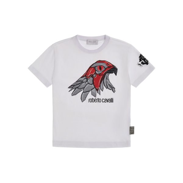 Roberto Cavalli Kids Boy s White T-Shirt For Discount