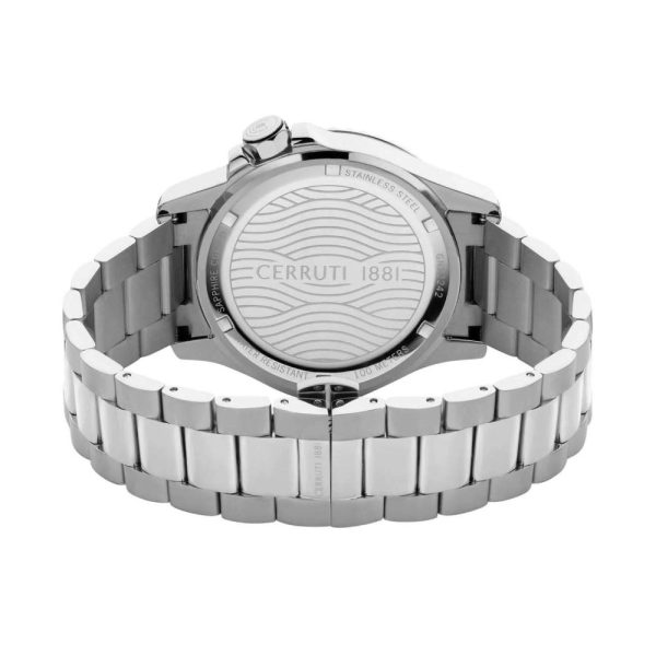 Cerruti Pesaro Gents Blue Dial Silver Stainless Steel Watch Discount