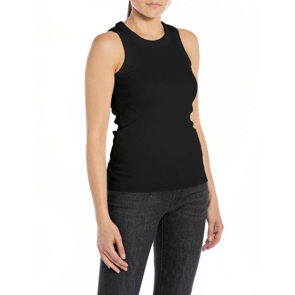 Replay Women s Slim fit Ribbed Sleeveless Top Sale