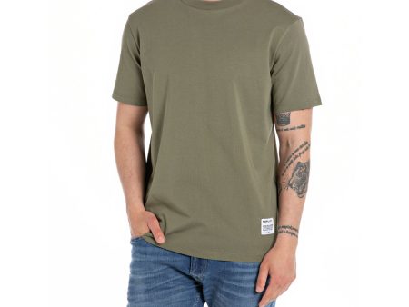 Replay Men s Crewneck t-shirt with micro print on Sale