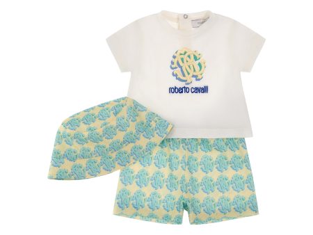 Roberto Cavalli Kids Baby Girl s Set of T-Shirt & Bermuda on Sale