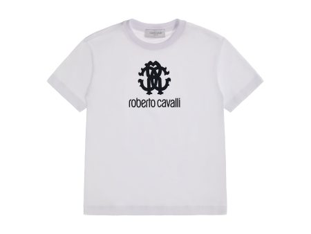 Roberto Cavalli Kids Boy s White T-Shirt Online Sale