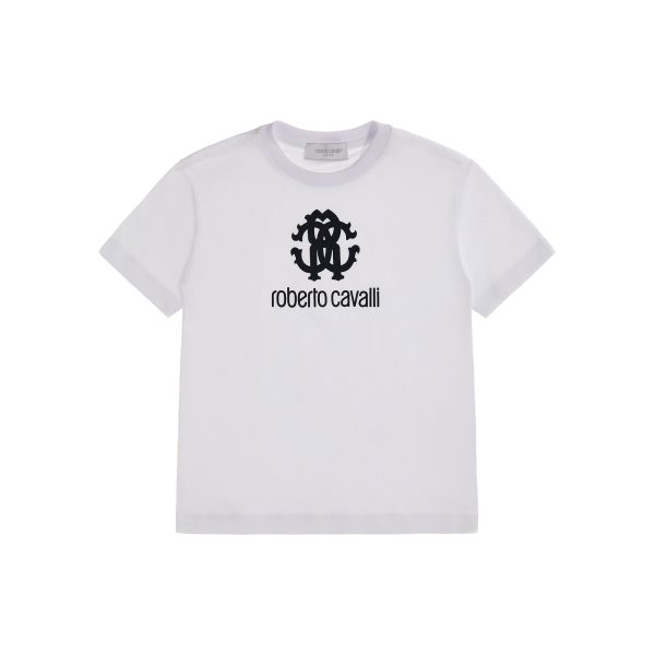 Roberto Cavalli Kids Boy s White T-Shirt Online Sale