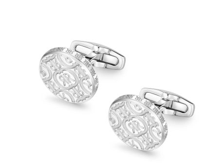 Cerruti Gents Stainless Steel Silver Cufflinks Online now