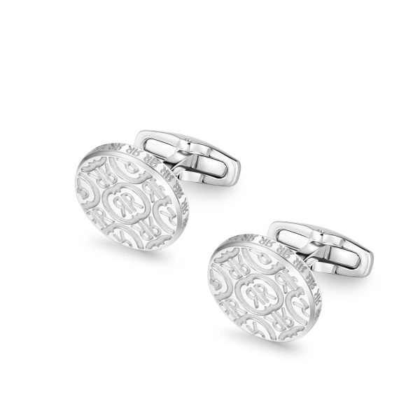 Cerruti Gents Stainless Steel Silver Cufflinks Online now