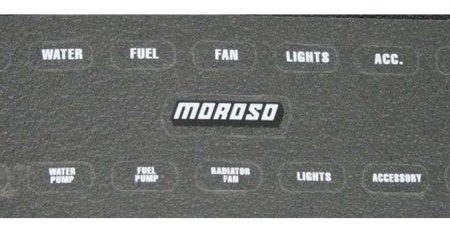 Moroso Electrical Switch Panel Label (Use w Part No 74130 74131 74132 74133 74134 74135 74136 74180) Sale