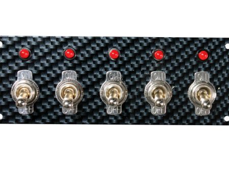 Moroso Toggle Switch Panel - Dash Mount - 2in x 5.5in - Grey Black Fiber Design Sale