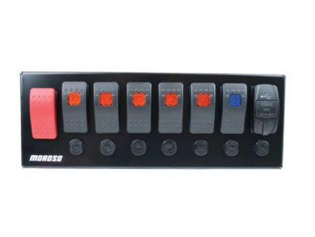 Moroso Switch Panel Rocker LED w USB & Breakers Rollcage For Sale