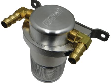 Moroso Universal Air Oil Separator Catch Can - Small Body w o Drain - Billet Aluminum - Raw Finish For Discount