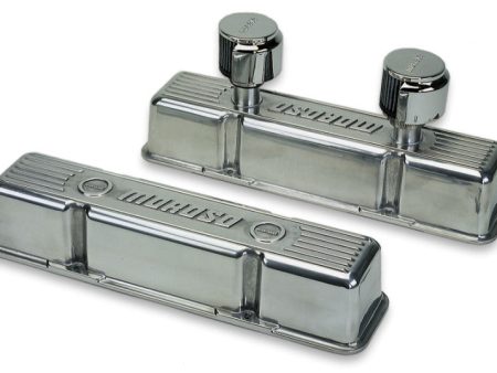 Moroso Chevrolet Small Block Valve Cover - 1 Cover w 2 Breathers - Polished Aluminum - Pair Online Sale