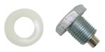 Moroso Oil Pan Drain Plug w Nylon Washer - Clear Zinc Discount