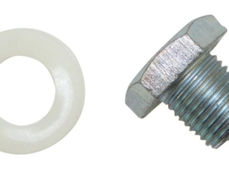 Moroso Oil Pan Drain Plug w Nylon Washer - Clear Zinc Discount