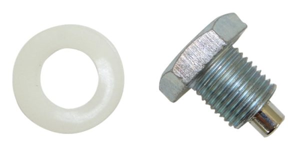 Moroso Oil Pan Drain Plug w Nylon Washer - Clear Zinc Discount