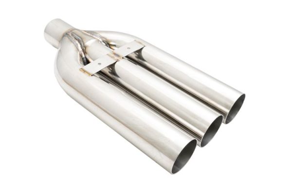 Universal Triple 3  VIP Exhaust Tip  Blast Pipe  Style (weld-on) - Straight Cut - Stainless Tips - MR-UT-TR3 Cheap