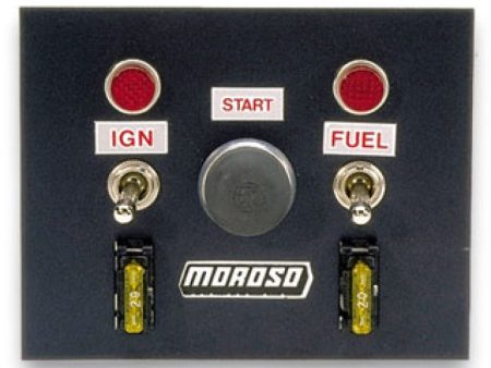 Moroso Toggle Switch Panel - Oval Track - 4in x 5in - Two On Off Switches Online