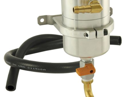 Moroso Universal Air Oil Separator Catch Can - Large Body - 90 Degree Inlet Outlet Fittings on Sale