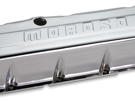 Moroso Chevrolet Big Block Valve Cover - w o Baffles - Stamped Steel Chrome Plated - Pair Online Hot Sale