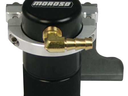 Moroso 10-15 Chevrolet Camaro SS (w Edlebrock S.C.) Air Oil Separator Catch Can - Billet Alum -Black Online Sale