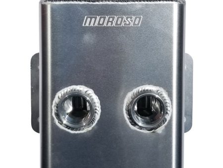 Moroso Breather Tank Catch Can -16An Female Inlet - Forward Facing - Two Breathers - Aluminum Hot on Sale