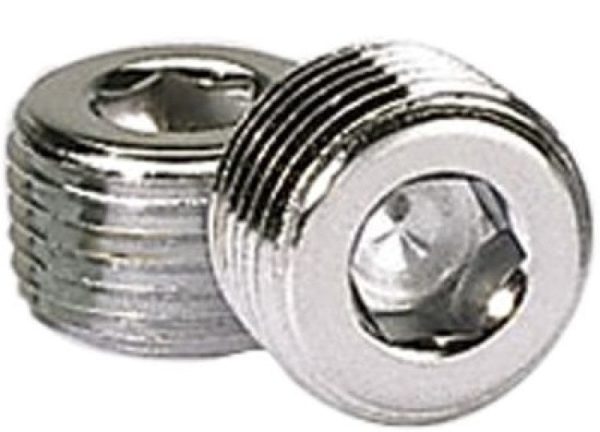 Moroso Chrome Plated Pipe Plugs - 1 2in NPT Thread - 2 Pack Online Sale