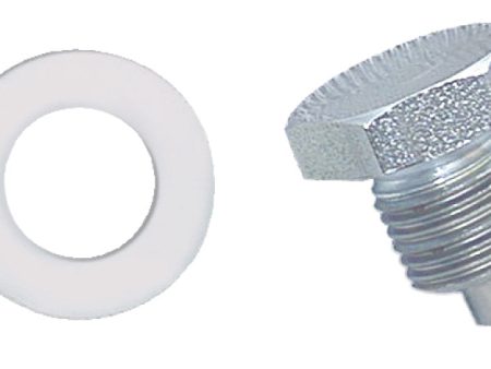 Moroso Oil Pan Drain Plug w Nylon Washer - Chrome Sale