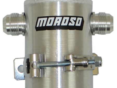 Moroso Breather Tank Catch Can - Two -12An Male Fittings - Aluminum Supply