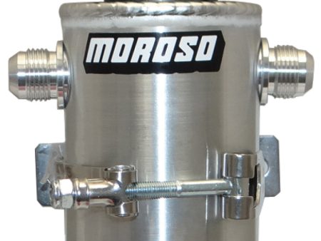 Moroso Breather Tank Catch Can - Two -10An Male Fittings - Aluminum Online now