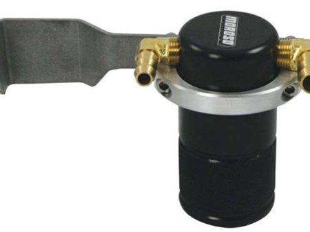 Moroso 07-14 Toyota Tundra Air Oil Separator Catch Can - Small Body - Billet Aluminum - Black Finish Online now