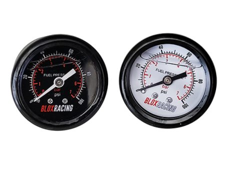 BLOX Racing Liquid-Filled Fuel Pressure Gauge 0-100psi (White Face) Online