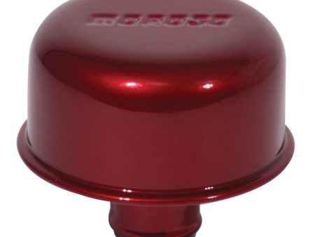 Moroso Valve Cover Breather - 1.22in Diameter - One Piece Push-In Type - Red Powder Coat Online now