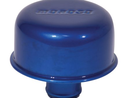 Moroso Valve Cover Breather - 1.22in Diameter - One Piece Push-In Type - Blue Powder Coat Online Sale