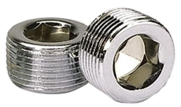 Moroso Chrome Plated Pipe Plugs - 3 4in NPT Thread - 2 Pack Discount