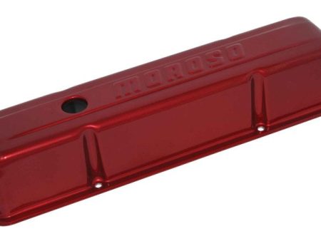 Moroso Chevrolet Small Block Valve Cover - Red Powder Coat - Single on Sale