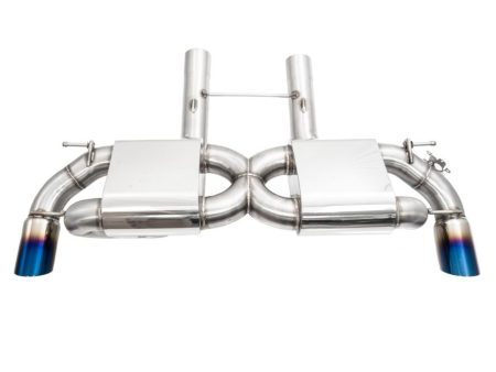 Toyota Supra 20+ OE Type Dual Exit Exhaust System W  Burnt Blue Tips (3.0L 6-Cyl) - MR-CBS-TS20-OE-R-BT+M Hot on Sale