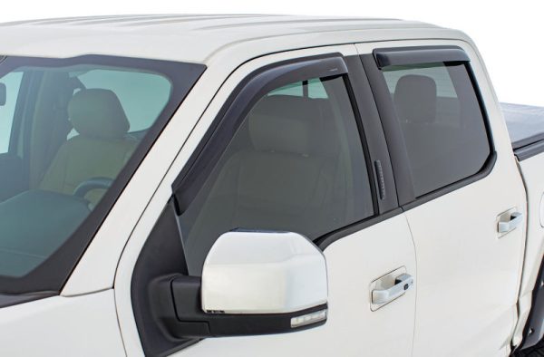 Stampede 2005-2019 Toyota Hilux Extended Cab Pickup Tape-Onz Sidewind Deflector 4pc - Smoke Online Sale